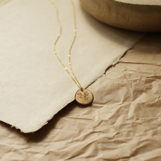 Botanical Alphabet Necklace