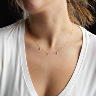 Ava Tiny Oval Pearl Necklace