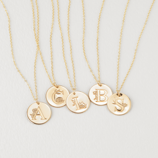 Botanical Alphabet Necklace